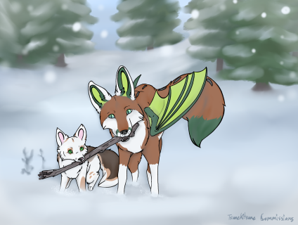 Techno and Tsune wimter